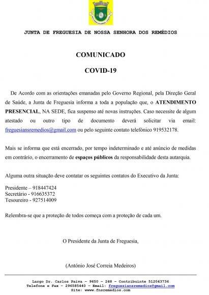 Comunicado COVID-19
